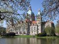 Die Landeshauptstadt Hannover - der Maschteich und das von 1901 bis 1913 errichtete Neue Rathaus 