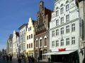 Hansestadt Rostock - historischer Gebäude mit Treppengiebeln an der Kröpeliner Strasse