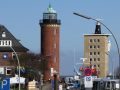 Cuxhaven - der Hamburger Leuchtturm und der Radarturm an der Alten Liebe