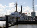 Aussichtsplattform Alte Liebe in Cuxhaven - der Helgoland-Dampfer 'Atlantis' im alten Hafen
