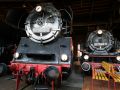 Das Eisenbahnmuseum Schwarzenberg im Erzgebirge - die historischen Dampflokomotiven 58 3049-2 und 86 1049-5 im Heizhaus