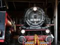 Das Eisenbahnmuseum Schwarzenberg im Erzgebirge - die historische Dampflokomotive 86 1049-5 im Heizhaus