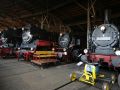 Das Eisenbahnmuseum Schwarzenberg im Erzgebirge - die historischen Dampflokomotiven im Heizhaus