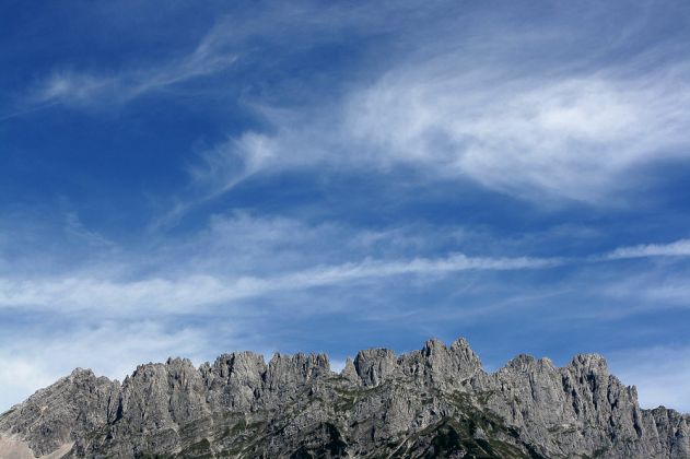 Das Kaisergebirge in Tirol - der Wilde Kaiser von Ellmau aus gesehen