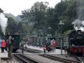 Volldampf-Radio bei der Rügenschen Bäderbahn - zwei Dampfzüge treffen sich im Kleinbahnhof Binz LB