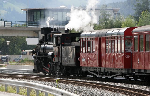 Die Zillertalbahn - Dampfzug der Zillertalbahn in Kaltenbach-Stumm, Zillertal