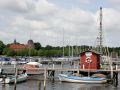 Die Nysted Marina am Naturpfad Paradisruten vor dem Ålholm Slot - Ostseeinsel Lolland, Dänemark