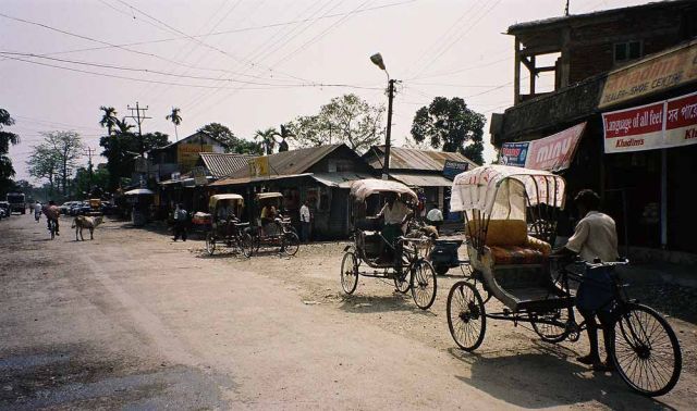 Jaldapara-Nationalpark - Streetlife auf der Hauptstrasse von Madarihat Jaldapara-Nationalpark - Streetlife auf der Hauptstrasse von Madarihat