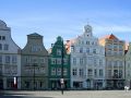 Hansestadt Rostock, der Neue Markt - historische Giebel an der Nordseite