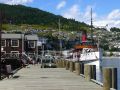 Die Steamer Wharf in Queenstown mit dem Traditionsdampfer TSS Earnslaw - Südinsel Neuseeland