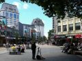 Manchester Street, Christchurch - die gezeigten Gebäude sind überwiegend durch Erdbeben zerstört