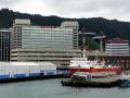 Ankunft mit der Fähre in Wellington - die Wellington Waterfront