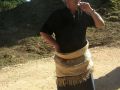 Tongas Premierminister inm Bastrock, der traditionellen Männertracht - Tongatapu, Königreich Tonga