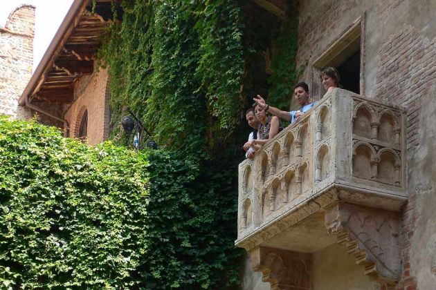 Städtereise Verona - Julias Balkon, Casa di Guiletta in der Via Cappello