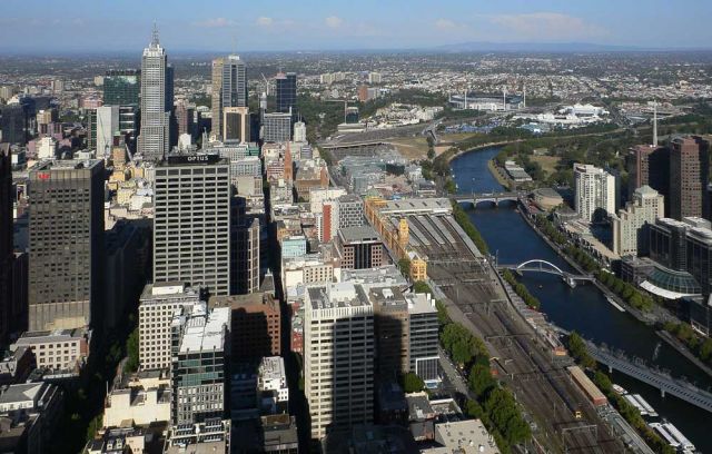 Melbourne von oben - ein Panorama vom Observation Deck des Rialto Towers