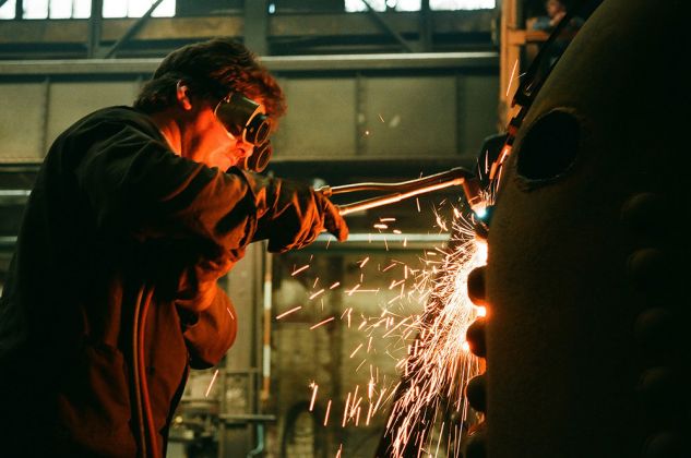 Dampflokwerk Meiningen - Arbeit in der Kesselschmiede Dampflokwerk Meiningen - Arbeit in der Kesselschmiede