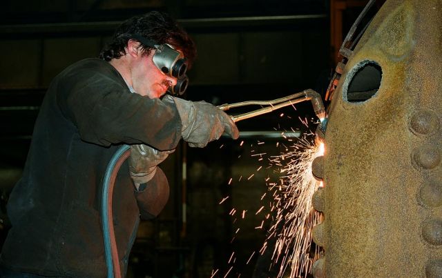 Dampflokwerk Meiningen - Arbeit in der Kesselschmiede Dampflokwerk Meiningen - Arbeit in der Kesselschmiede