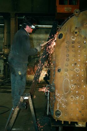 Dampflokwerk Meiningen - Arbeit in der Kesselschmiede Dampflokwerk Meiningen - Arbeit in der Kesselschmiede
