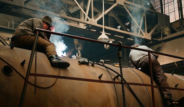 Dampflokwerk Meiningen - Arbeit in der Kesselschmiede Dampflokwerk Meiningen - Arbeit in der Kesselschmiede