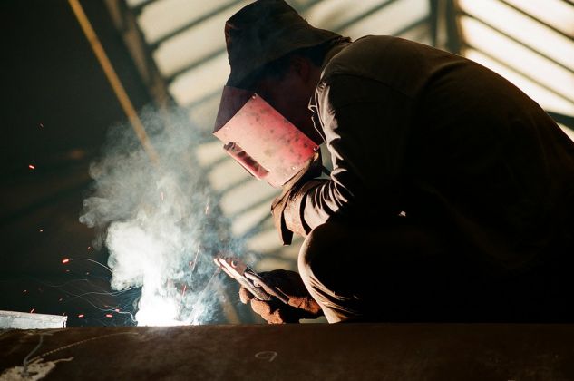 Dampflokwerk Meiningen - Arbeit in der Kesselschmiede Dampflokwerk Meiningen - Arbeit in der Kesselschmiede