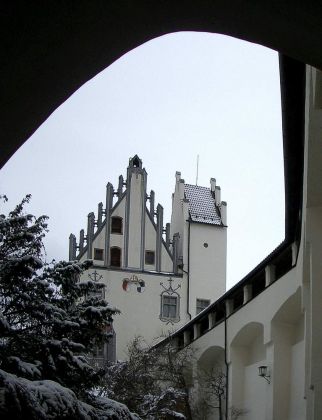 Der Storchenturm - Hohes Schloss in Füssen am Lech, Ostallgäu Der Storchenturm - Hohes Schloss in Füssen am Lech, Ostallgäu
