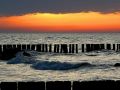 Kühlungsborn-Ost - das farbige Sonnenuntergangs-Szenario an der Ostseeküste