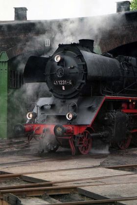 Traditionsbahnbetriebswerk Staßfurt - die Dampflokomotive 41 1231 Traditionsbahnbetriebswerk Staßfurt - die Dampflokomotive 41 1231