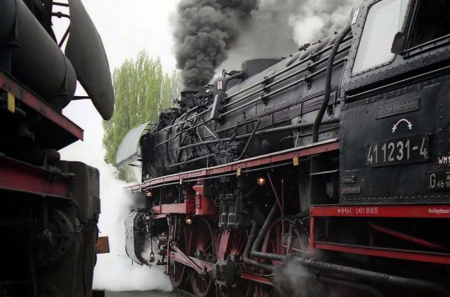 Traditionsbahnbetriebswerk Staßfurt - die Dampflokomotive 41 1231