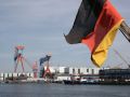 Die Werft ThyssenKrupp Marine Systems an der Kieler Förde
