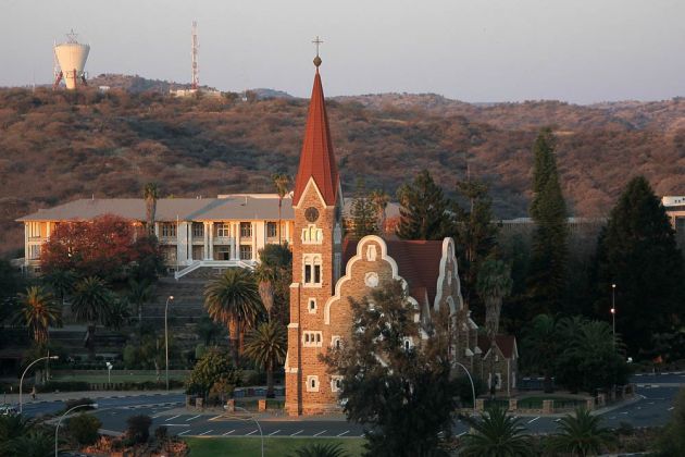 Die Christuskirche aus deutscher Kolonialzeit in Windhoek, Namibia