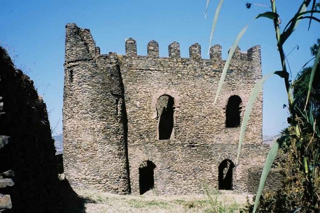 Die Bibliothek des Kaisers Yohannes im Fasil Ghebbi oder Gemp - Gondar, Äthiopien