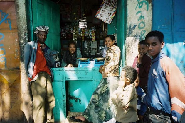 ein typisches Gemischtwaren-Geschäft in Gondar, Äthiopien