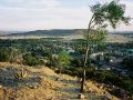 Axum oder Aksum - der östliche Teil der Stadt, Blick vom Yeha Hotel