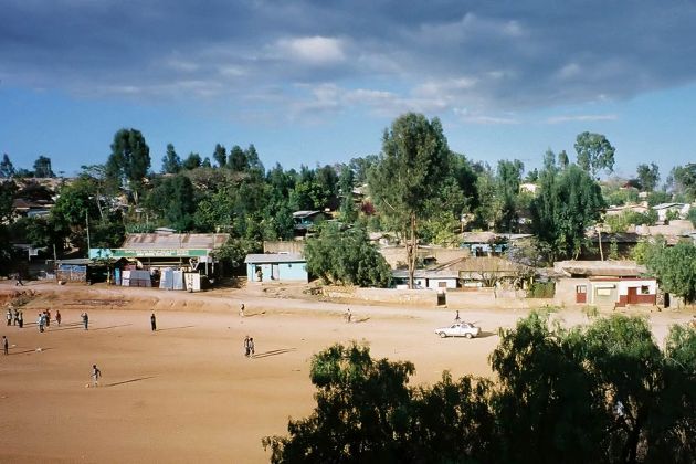 Blick auf Harar aus dem Tewodros Hotel - Äthiopien Blick auf Harar aus dem Tewodros Hotel - Äthiopien