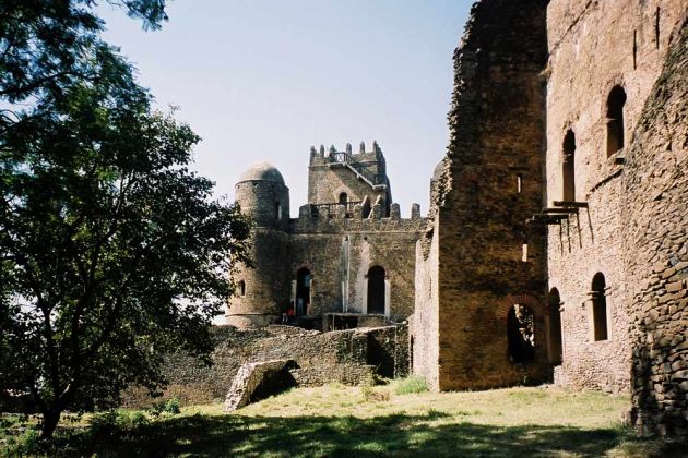 Gondar, die alte Kaiserstadt - der Palast des Fasilidas im Fasil Ghebbi oder Gemp Gondar, die alte Kaiserstadt - der Palast des Fasilidas im Fasil Ghebbi oder Gemp