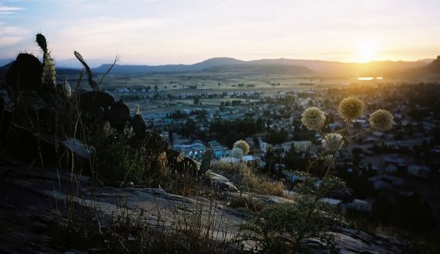 Axum oder Aksum, Panorama - Blick vom Yeha Hotel nach Südwesten Axum oder Aksum, Panorama - Blick vom Yeha Hotel nach Südwesten
