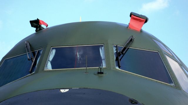 Die Cockpit-Fenster der Transall C 160 