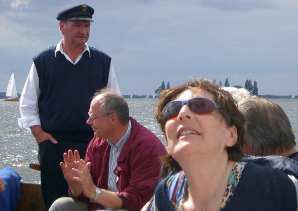 Insel Wilhelmstein im Steinhuder Meer - auf der Rückfahrt mit dem hölzernen Auswanderer-Segelboot nach Steinhude