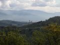 Panorama-Blicke auf die Hügel der Umgebung von Montecatini Alto