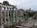 Säulen des Tempesl des Saturn und Panorama des Forum Romanum, Rom