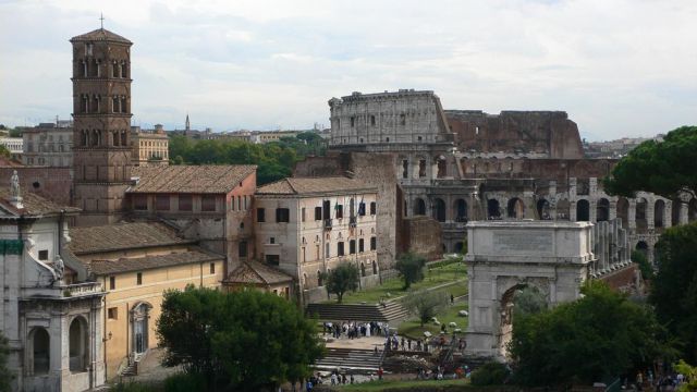 Städtereise Rom - Santa Francesca Romana, Triumphbogen des Tito und Kolosseum