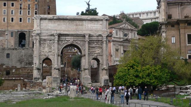 Der Septimius-Severus-Bogen - Forum Romanum, Rom
