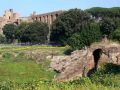 Der Circus Maximus mit den Bögen des Severus auf dem Palatino - Rom