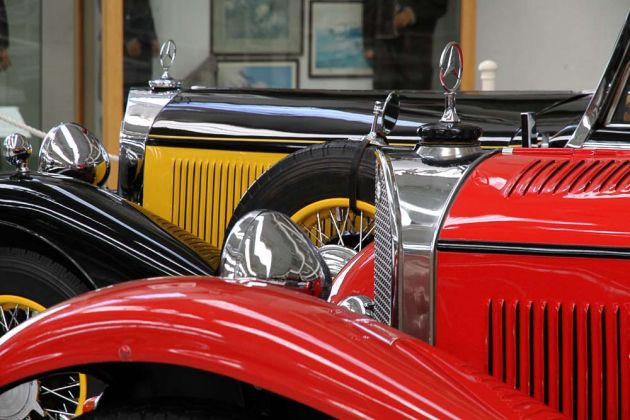 Mercedes-Benz Oldtimer der Vorkriegszeit nehmen in der Liller Halle des Technikmuseums Speyer einen breiten Raum ein Mercedes-Benz Oldtimer der Vorkriegszeit nehmen in der Liller Halle des Technikmuseums Speyer einen breiten Raum ein