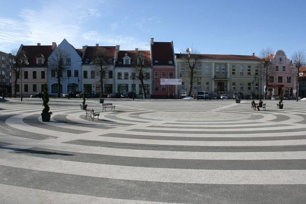 Der Marktplatz, Rynek - Greifenberg in Pommern, dem heutigen Gryfice