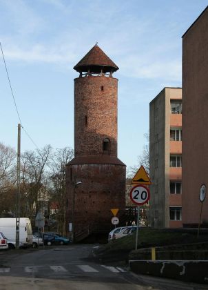 Der hsitorische Pulverturm -  Greifenberg, Pommern, heute Gryfice