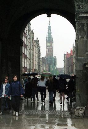 Grünes Tor und Langer Markt mit Rechtstädter Rathaus - Danzig, Gdańsk