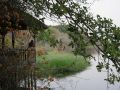 Die urige Bar über dem Wasser im Crocodile Camp bei Maun im Okawango Delta