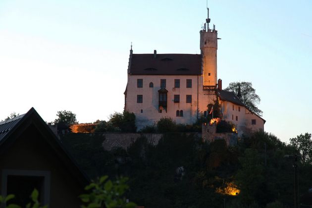 Die Burg Gößweinstein im Abendlicht - Fränkische Schweiz