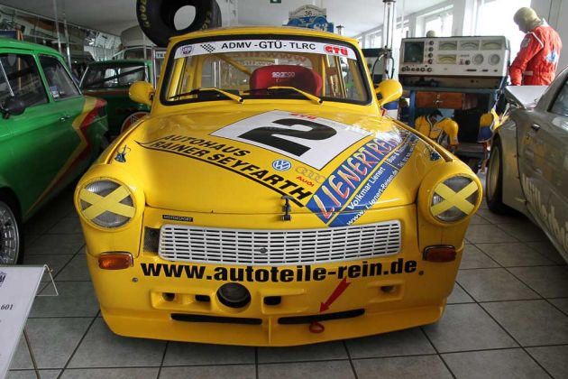 Deutsches Fahrzeugmuseum Fichtelberg - Sachsenring Renn-Trabant RS 601, Baujahr 1989 - 600 ccm, 90 PS Deutsches Fahrzeugmuseum Fichtelberg - Sachsenring Renn-Trabant RS 601, Baujahr 1989 - 600 ccm, 90 PS